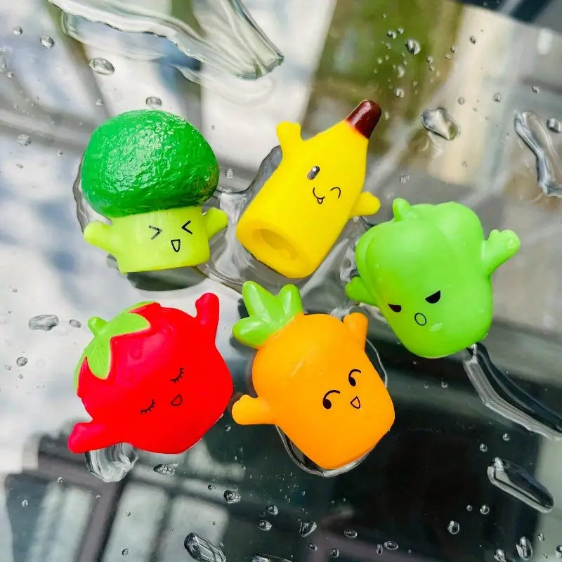5 pcs Fruit Series And Vegetable Finger Puppets